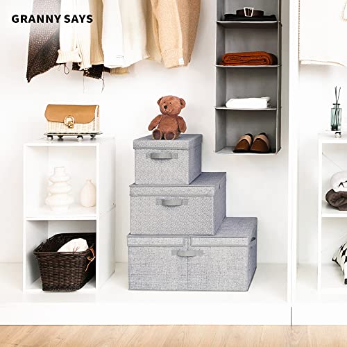 GRANNY SAYS Bundle of 1-Pack Large Basket For Organizing & 1-Pack Closet Baskets And Bins For Shelves