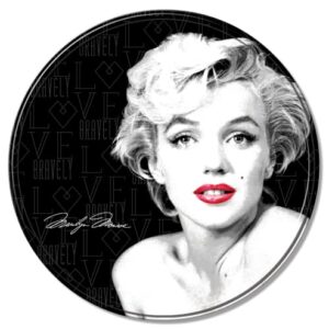 Desperate Enterprises Marilyn Monroe Round Aluminum Sign with Embossed Edge - Nostalgic Vintage Metal Wall Decor - Made in USA