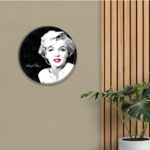 Desperate Enterprises Marilyn Monroe Round Aluminum Sign with Embossed Edge - Nostalgic Vintage Metal Wall Decor - Made in USA