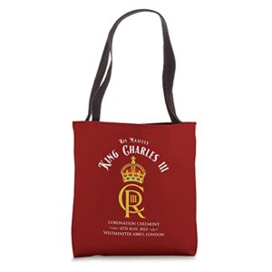king charles iii 6 may coronation watch party souvenir tote bag