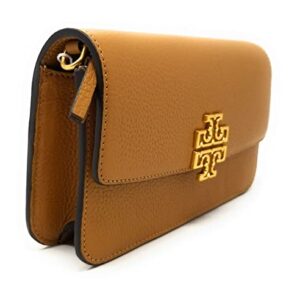 Tory Burch Women's Britten Leather Chain Wallet Tiramisu