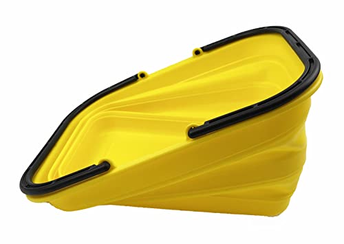 SAMMART 12L (3.17Gallon) Collapsible Tub with Handle - Portable Outdoor Picnic Basket/Crater - Foldable Shopping Bag - Space Saving Storage Container (Golden Yellow)