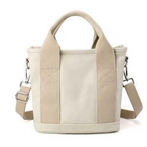 canvas tote bag japanese multi-pocket handbag with zipper women canvas bag top handle satchel bags shoulder bag
