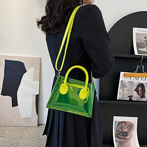 Fashion Transparent Women Shoulder Bag PVC Clear Casual Lady Totes Mini Handbags