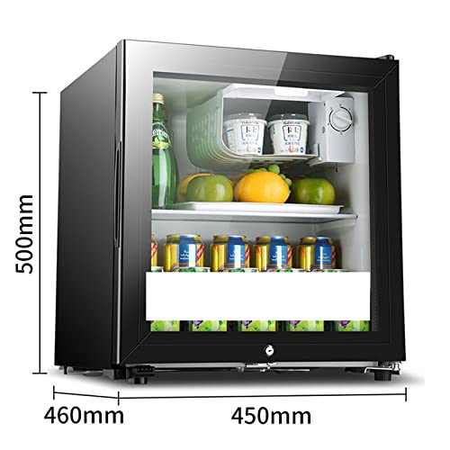 YAARN Small Fridge for Bedroom Household Small Refrigerator, Single Door Glass Thermostatic Wine Cabinet, Hotel Refrigerated Wine Cabinet
