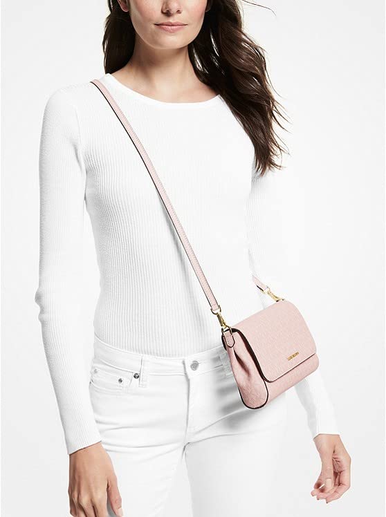 Michael Kors Medium Logo Convertible Crossbody Bag (DK Powder Blush)