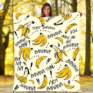stwinw funny banana throw stwinw gifts for women men ultra soft throw blankets lightweight couch bed stwinw warm plush flannel stwinw 40”x50” cooling stwinw home decor blanket