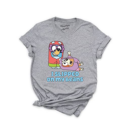 I Slipped On My Beans Funny Bluey T-Shirt, Bluey Shirt, Bluey Disney Shirt, Bluey Shirt For Girls, Bluey Shirt For Boys, Disney Shirt Men Funny