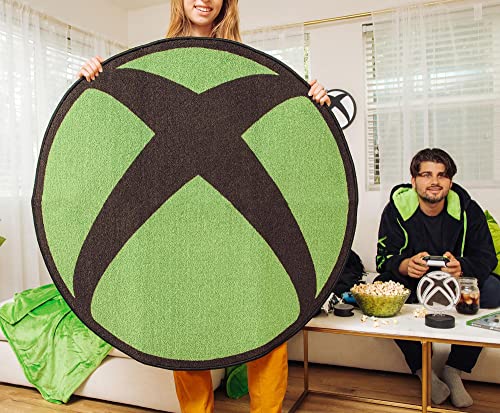 Xbox Logo 39-Inch Area Rug | Indoor Floor Mat, Accent Rugs For Living Room and Bedroom