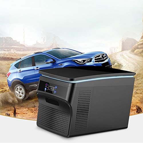 YAARN Small Fridge for Bedroom Car Refrigerator, Mini Refrigerator, Car Home Dual-use 12v / 24v, Refrigerated Refrigerator Freezer Refrigerated Freezing Partition (Size : 26L)