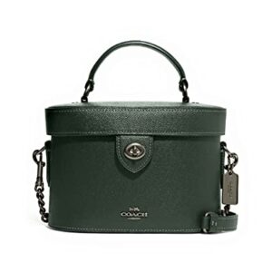 COACH Womens Satchel Kay Crossbody Handbags In Leather (QB/Amazon Green)