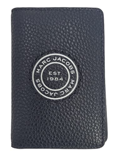 Marc Jacobs S110L01RE21 Black Pebbled Leather With White Accent Women's Wallet