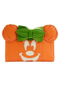 minnie mouse glow in the dark pumpkin flap wallet