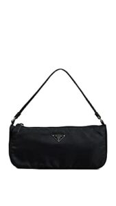 prada women’s pre-loved sport pochette, tessuto, black, one size