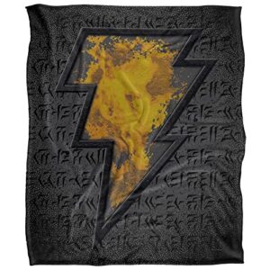 Black Adam Blanket, 50"x60" Black Adam Beveled Bolt Silky Touch Super Soft Throw Blanket