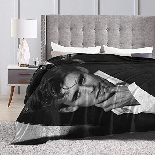 MEROHORO Austin Butler Throw Blanket 60'' x 50'' (3 Sizes) , Lightweight, Ultra-Soft & Comfy Flannel Blanket, Microfiber Fleece Blanket, Anti-Pilling Plush Blanket for Couch, Bed, Sofa, Black