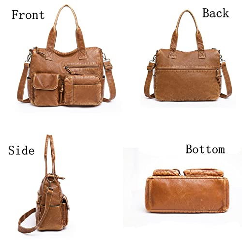 Women's Tote Bag Large Capacity Soft PU Leather Handbags for Women Hobo bags Tote Shoulder Messenger Crossbody Bags