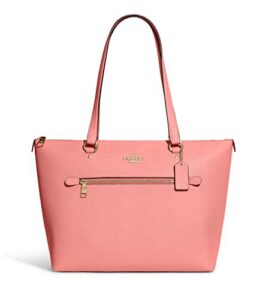 coach women’s gallery tote in crossgrain leather (candy pink)