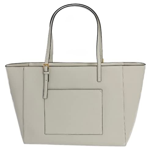 Tory Burch 134836 Emerson New Ivory White With Gold Hardware Women's Large Tote Bag