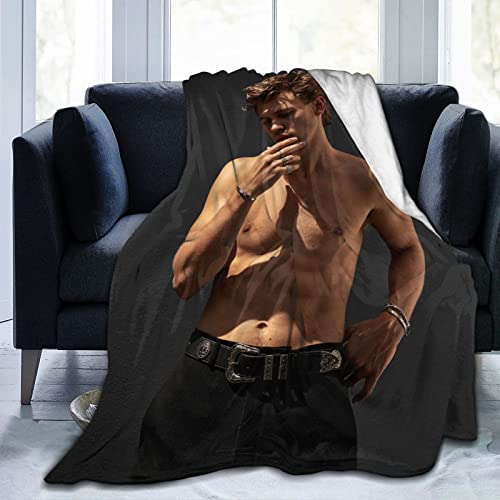 MEROHORO Austin Butler Throw Blanket 50" x 40" (3 Sizes), Lightweight, Ultra-Soft & Comfy Flannel Blanket, Microfiber Fleece Blanket, Anti-Pilling Plush Blanket for Couch, Bed, Sofa