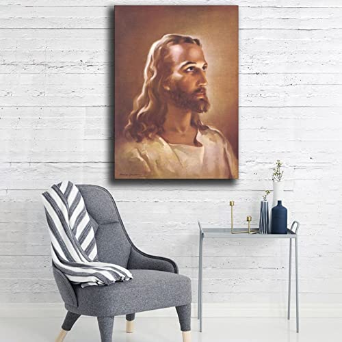 Head Portrait of Christ Jesus Canvas Art Poster and Wall Art Picture Print Modern Family Bedroom Decor Posters 12x18inch(30x45cm)