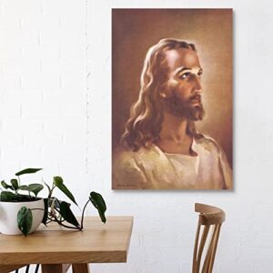 Head Portrait of Christ Jesus Canvas Art Poster and Wall Art Picture Print Modern Family Bedroom Decor Posters 12x18inch(30x45cm)