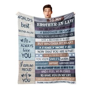 pozevan brother in law gift blanket, brother in law birthday gifts, gifts for brother in law, brother in law gifts ideas, best wedding for brother in law – 50″ x 60″