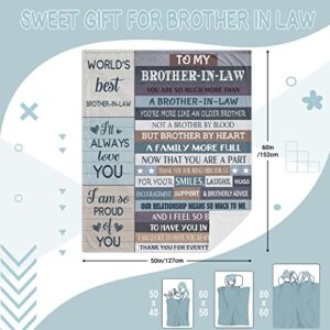 Pozevan Brother in Law Gift Blanket, Brother in Law Birthday Gifts, Gifts for Brother in Law, Brother in Law Gifts Ideas, Best Wedding for Brother in Law - 50" X 60"