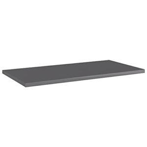 FIRBNUS 8 Pcs 23.6"x11.8" Bookshelf Boards High Gloss Gray Floating Shelves Wall Shelves Wall Mount Shelf for Wall Storage Thin Shelf Room Shelves