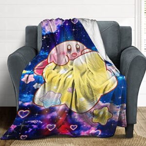 ultra-soft anime merch anime throw blanket for couch bed sofa, lightweight plush cozy flannel blankets warm bedding 40″x50″