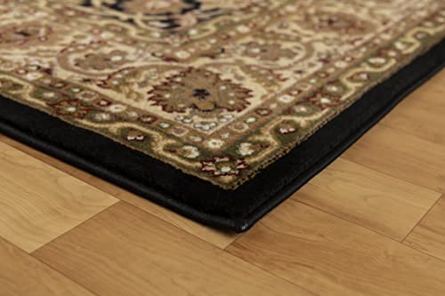 Great American Distributors -Batumi Black Traditional/Transitional Area Rug 5'3" X 7'6"