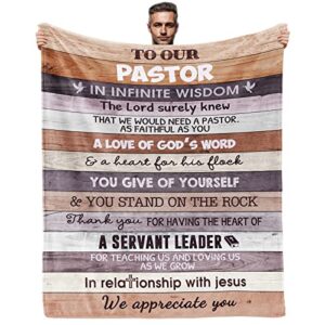 gift for pastor throw blanket great appreciation gift idea for pastors gifts for pastor birthday religious gift for pastor to our pastor blanket gifts we will ship randomly one of the two colors
