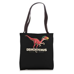 deinonychus dinosaur prehistoric creatures lovers dino tote bag