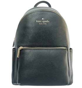 kate spade leila pebbled leather medium dome backpack school bag black