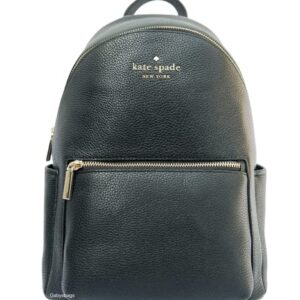 Kate Spade Leila Pebbled Leather Medium Dome Backpack School Bag Black