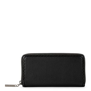 the sak essential zipper wallet in leather, black