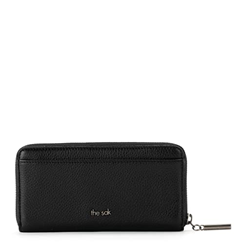 The Sak Essential Zipper Wallet in Leather, Black