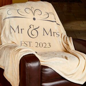 soft sentiments outrageously soft reversible velvet ultra plush throw – 50 x 60 inch – mr & mrs 2023