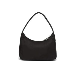 nylon handbag classic silver buckle triangle label black one shoulder underarm mini tote gift for women …