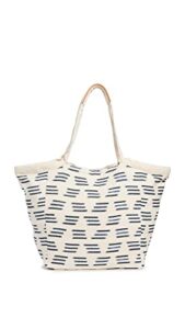 mercado global women’s rosa tote, sea breeze, off white, print, one size