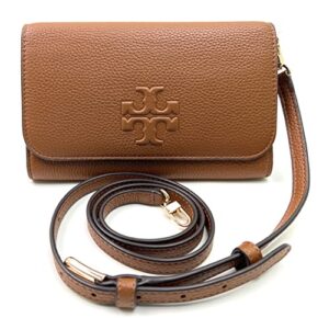 tory burch women’s thea flat wallet crossbody (moose)