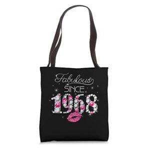 womens chapter 55 fabulous since 1968 55th birthday queen tote bag