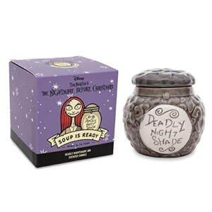disney the nightmare before christmas sally’s deadly night shade jar ceramic candle | jasmine fragrance with 30-hour burn time