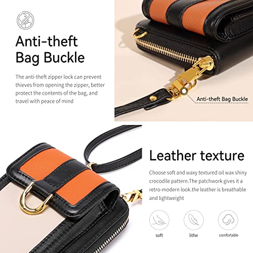 SIIHENRRY Small Cell Phone Purse Crossbody Bag for Women Cute Cell Phone Purse PU Leather Wallet