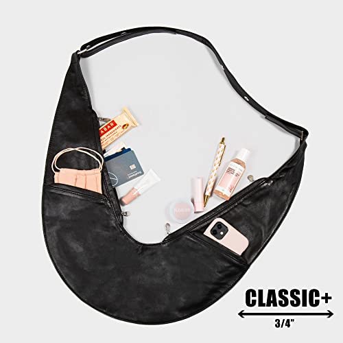 SASH Crossbody Leather Bag (Black)