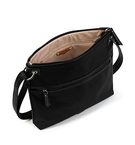 The Sak Esperato Flat Crossbody in Recycled Nylon, Black