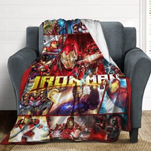 super hero throw blanket soft flannel cartoon blanket all season warm bedding for sofa chair decorations 60″x50″