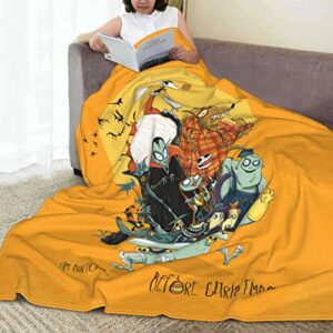 3D Printing Halloween Blanket All Season Jack Blanket,Soft Flannel Throw Blanket for Bed Couch Chair Living Room MT03-60"x50"