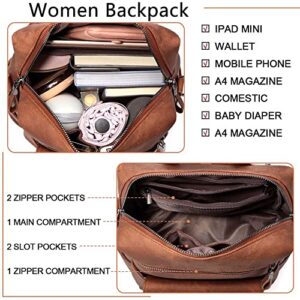 Pu Leather Backpack Purse For Women Fashion Multipurpose Design Daypack Handbag Ladies Shoulder Bags Travel Backpack