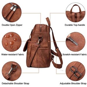 Pu Leather Backpack Purse For Women Fashion Multipurpose Design Daypack Handbag Ladies Shoulder Bags Travel Backpack